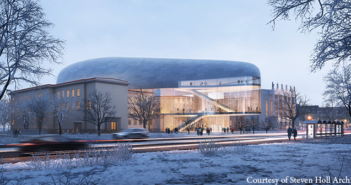 The planned Ostrava Concert Hall. Image courtesy of Steven Holl Architects
