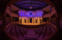 View of the Cockpit-in-court Theatre stage with frons scenae
