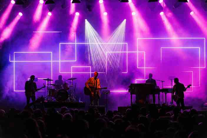 Postgirobygget performing on stage