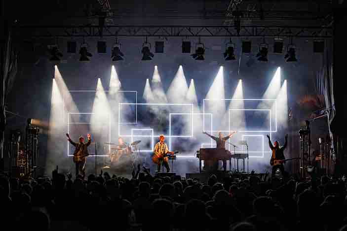 Postgirobygget performing on stage